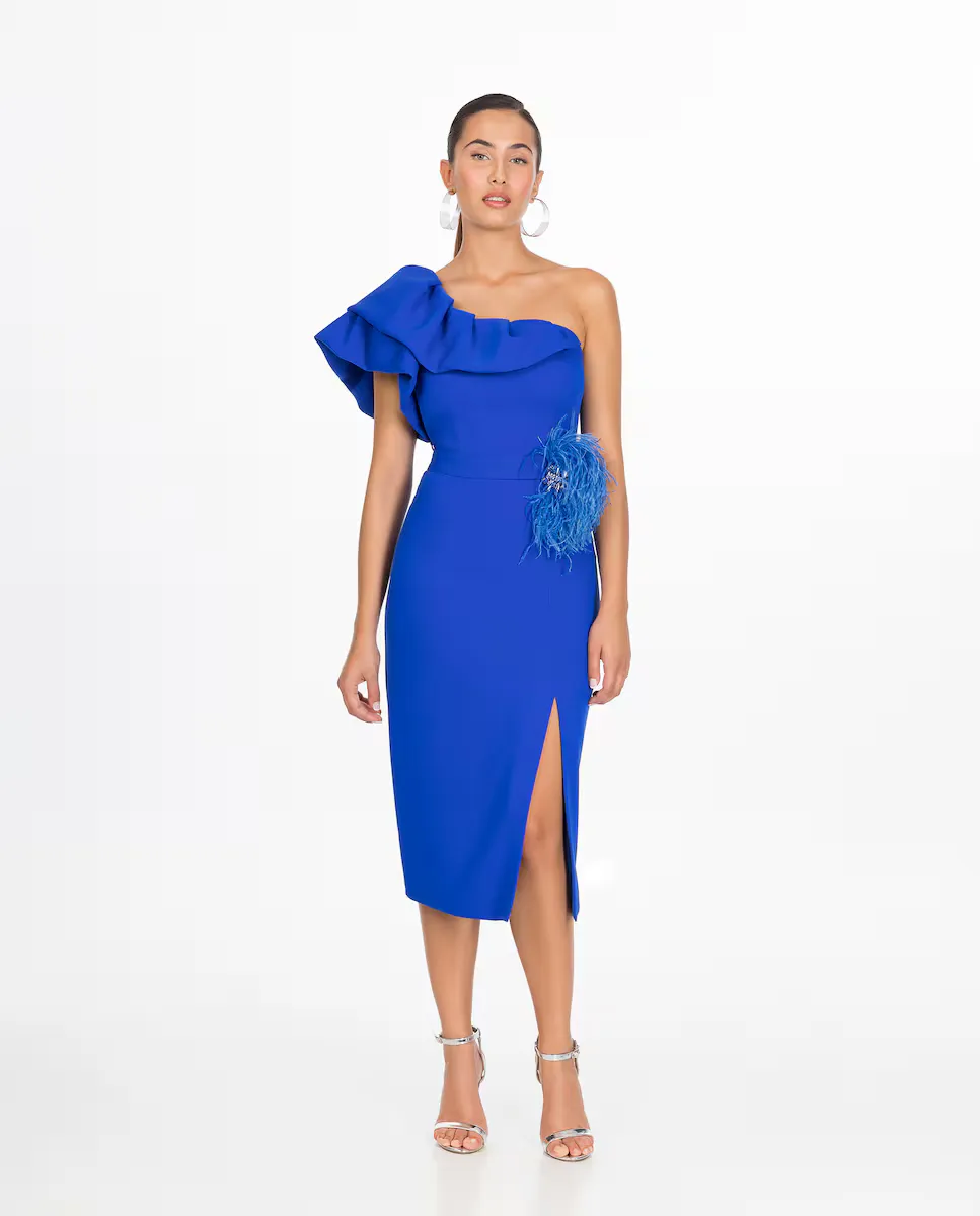 Короткое платье с ассиметричным вырезом Sonia Peña, синий
Короткое платье с ассиметричным вырезом Sonia Peña, синий