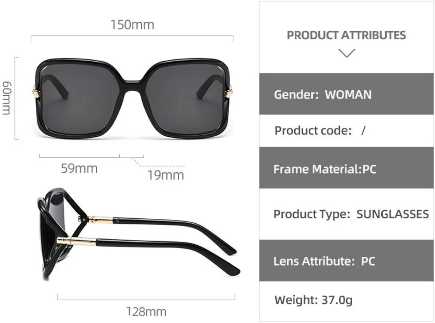 Willochra — большие квадратные солнцезащитные очки для женщин, модные солнцезащитные очки в стиле ретро, дизайнерские очки с защитой от УФ-излучения UV400, C4
Willochra — большие квадратные солнцезащитные очки для женщин, модные солнцезащитные очки в стиле ретро, дизайнерские очки с защитой от УФ-излучения UV400, C4