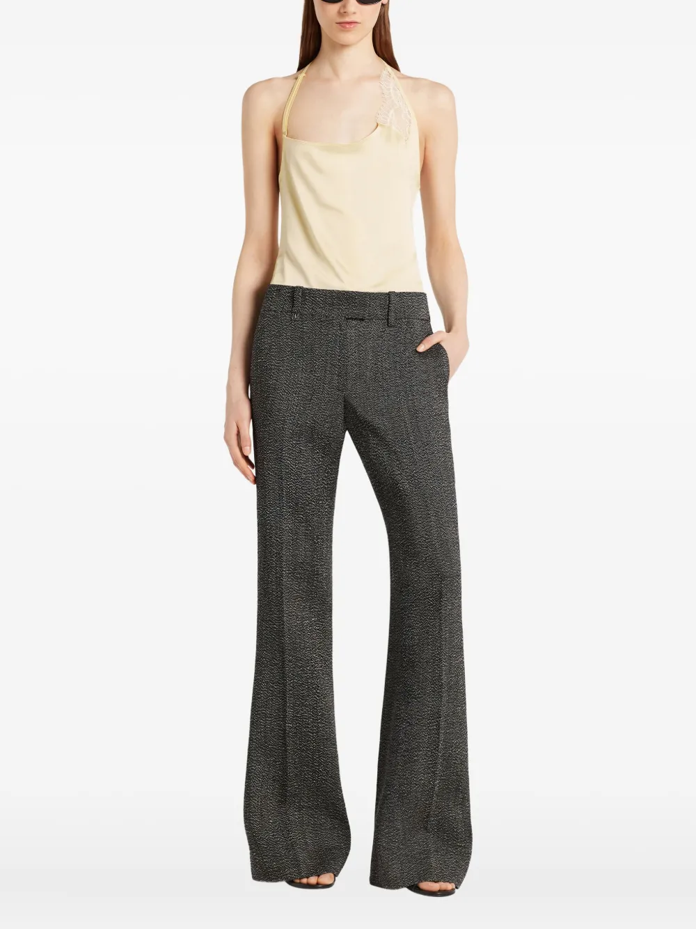 Топ асимметричного кроя с кружевом Courrèges, нейтральный
Топ асимметричного кроя с кружевом Courrèges, нейтральный