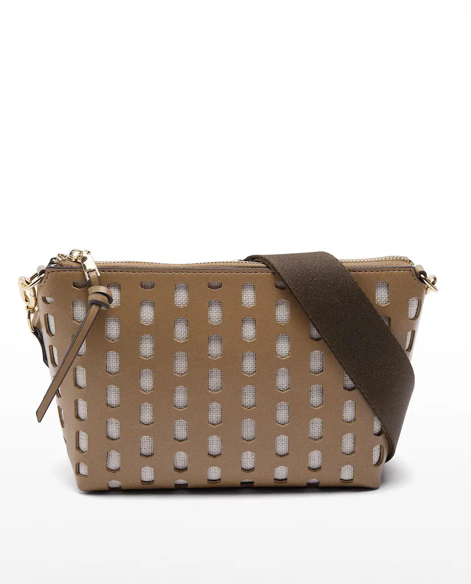Перфорированная женская сумка через плечо с застежкой-молнией Parfois, коричневый
Перфорированная женская сумка через плечо с застежкой-молнией Parfois, коричневый