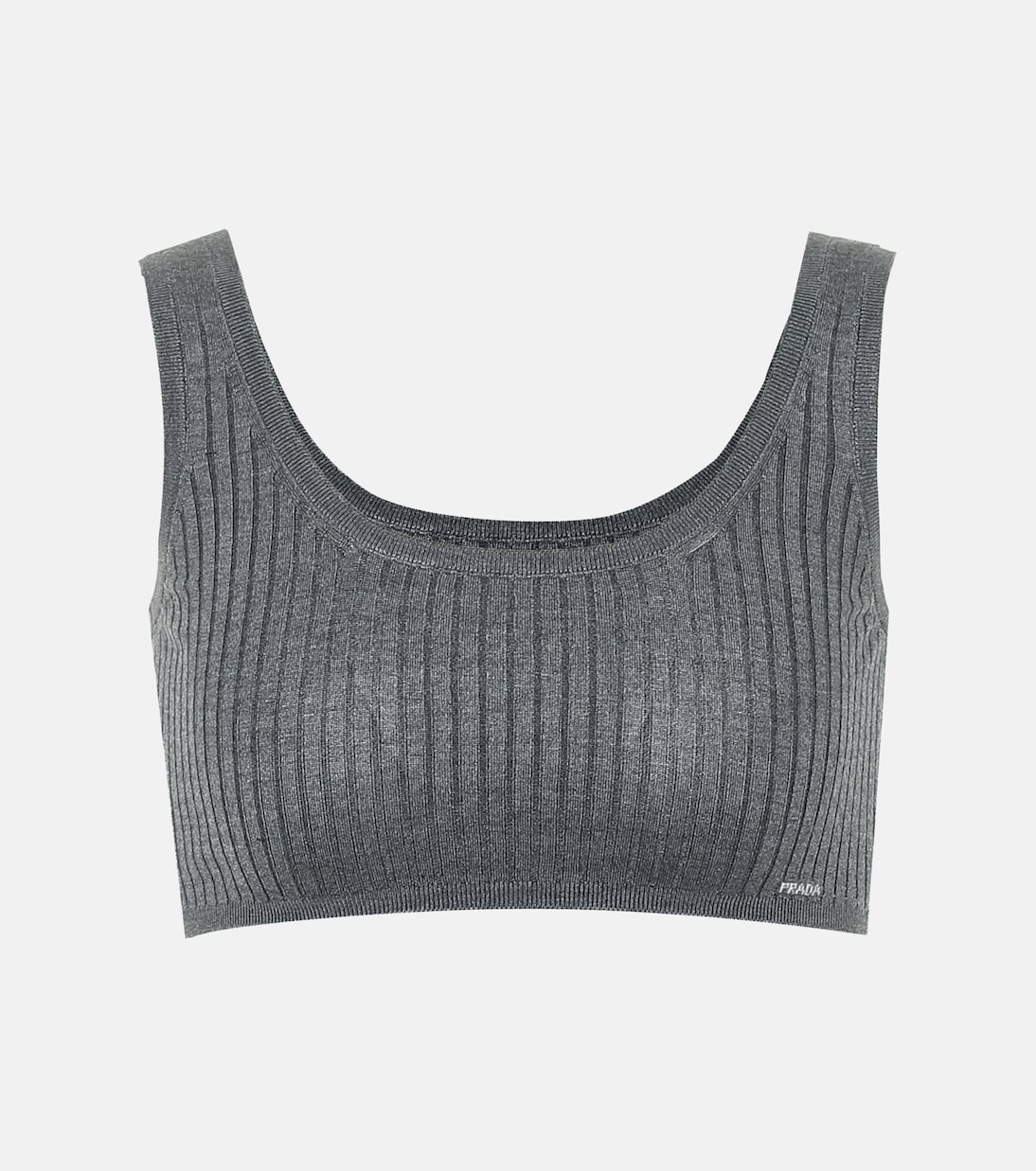 Бюстгальтер из ребристого трикотажа с добавлением шелка и эффектом растяжения Prada, Dark Grey
Бюстгальтер из ребристого трикотажа с добавлением шелка и эффектом растяжения Prada, Dark Grey