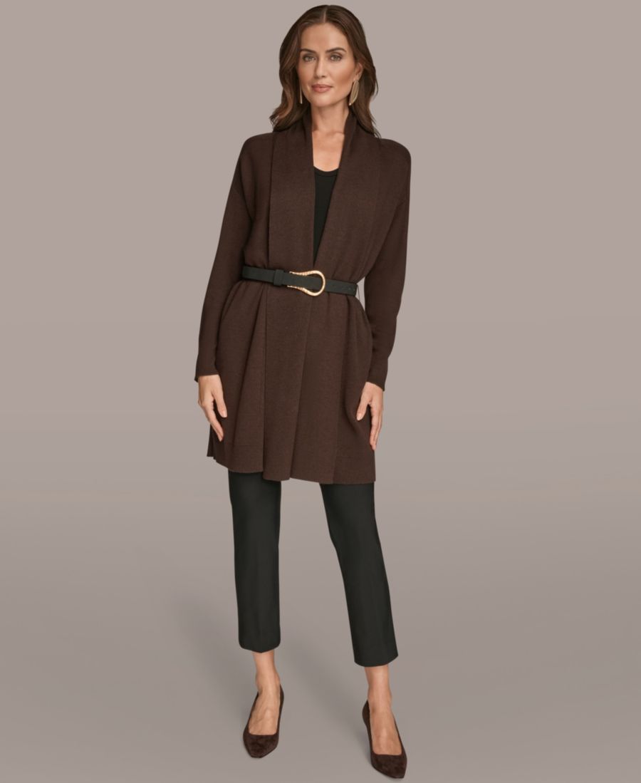 Женский кардиган с поясом и открытой передней частью Donna Karan New York, Chocolate Plum
Женский кардиган с поясом и открытой передней частью Donna Karan New York, Chocolate Plum