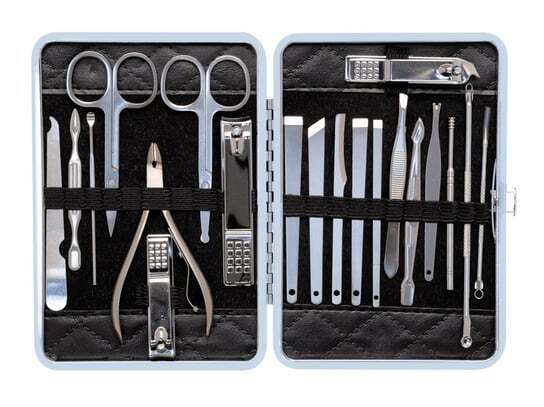 Набор из 20 косметических аксессуаров для маникюра, педикюра и ухода за лицом в черном футляре, Подарочный набор, aba group
Набор из 20 косметических аксессуаров для маникюра, педикюра и ухода за лицом в черном футляре, Подарочный набор, aba group