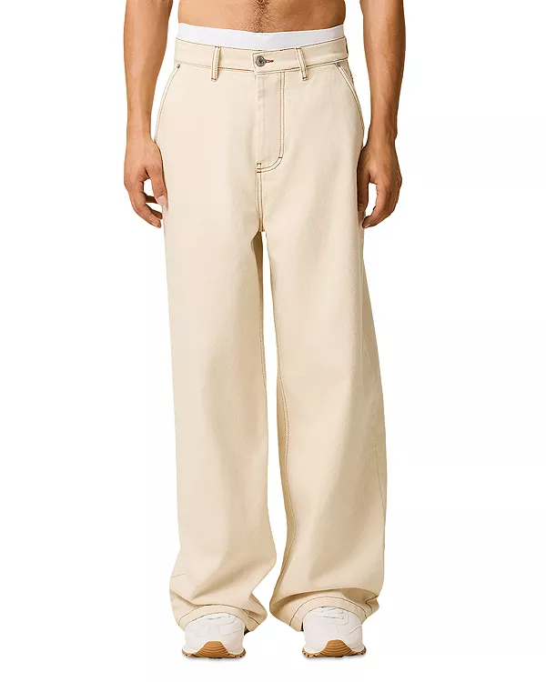 Джинсы широкого кроя Ami, белый
Джинсы широкого кроя Ami, белый