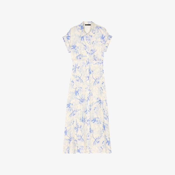 Платье Sandro с коротким рукавом, синий
Платье Sandro с коротким рукавом, синий