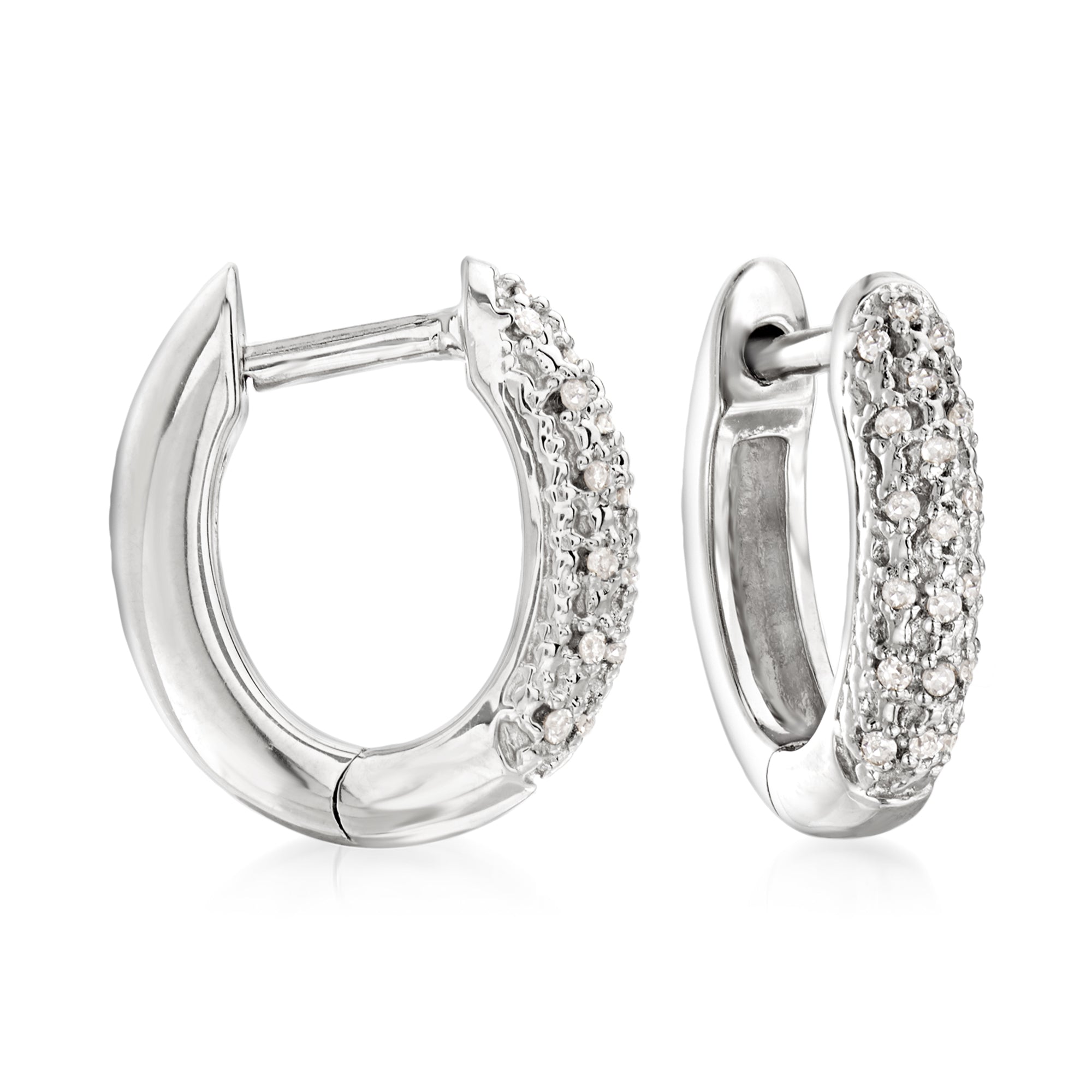 Серьги-кольца Ross-Simons Diamond Huggie Hoop Ross-Simons, белый
Серьги-кольца Ross-Simons Diamond Huggie Hoop Ross-Simons, белый