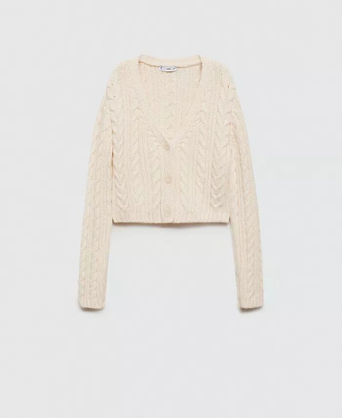 Женский вязаный кардиган с пуговицами и плетением MANGO, коричневый/бежевый
Женский вязаный кардиган с пуговицами и плетением MANGO, коричневый/бежевый