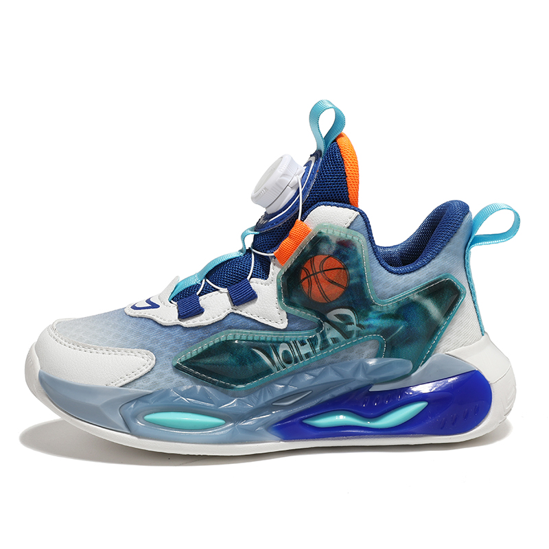 Детские баскетбольные кроссовки для детей Wooden houses, белый/синий 
Детские баскетбольные кроссовки для детей Wooden houses, белый/синий