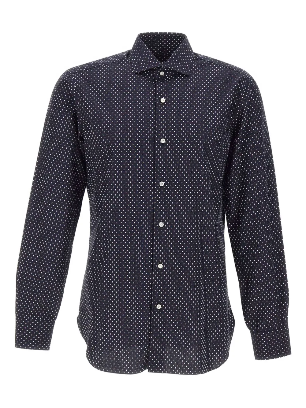 Рубашка из хлопка с узором Barba, синий
Рубашка из хлопка с узором Barba, синий
