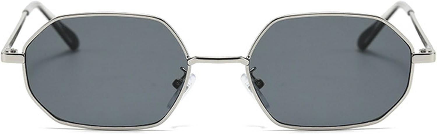 Мужские солнцезащитные очки с многоугольной оправой малого размера, женские винтажные солнцезащитные очки с металлической оправой, модные прямоугольные солнцезащитные очки 2025 года mincl, Silver Black
Мужские солнцезащитные очки с многоугольной оправой малого размера, женские винтажные солнцезащитные очки с металлической оправой, модные прямоугольные солнцезащитные очки 2025 года mincl, Silver Black