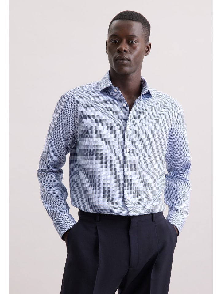 Деловая рубашка Comfort темно-синего цвета Seidensticker
Деловая рубашка Comfort темно-синего цвета Seidensticker