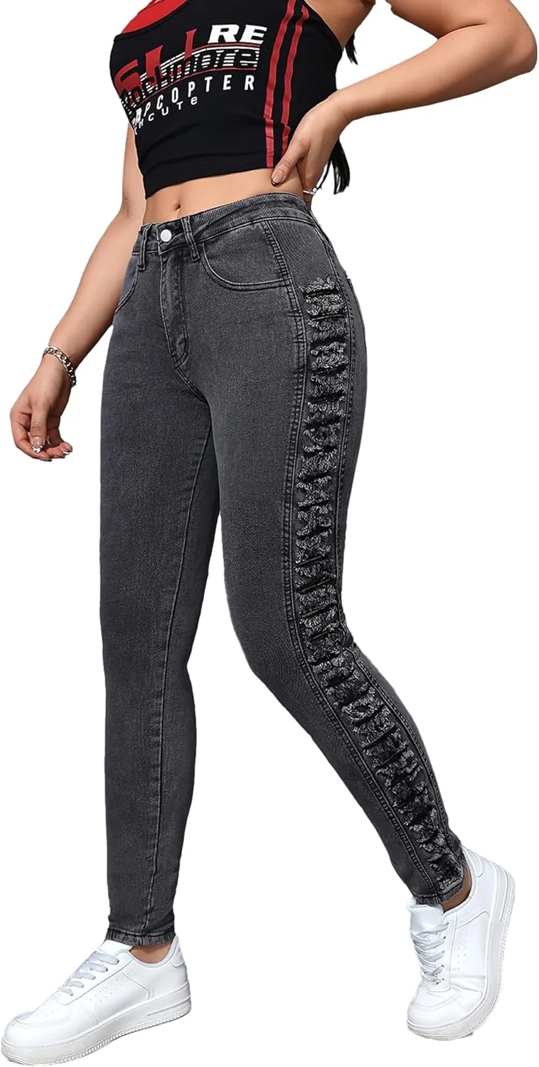 Женские джинсы с высокой талией и эффектом скинни
Женские джинсы с высокой талией и эффектом скинни