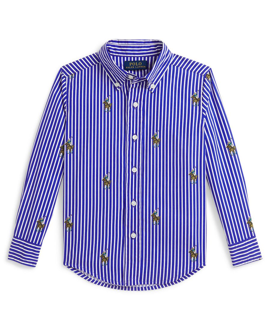 Хлопковая полосатая рубашка Polo Bear для мальчиков 2-7 лет Polo Ralph Lauren, Equest Bear Stripe
Хлопковая полосатая рубашка Polo Bear для мальчиков 2-7 лет Polo Ralph Lauren, Equest Bear Stripe
