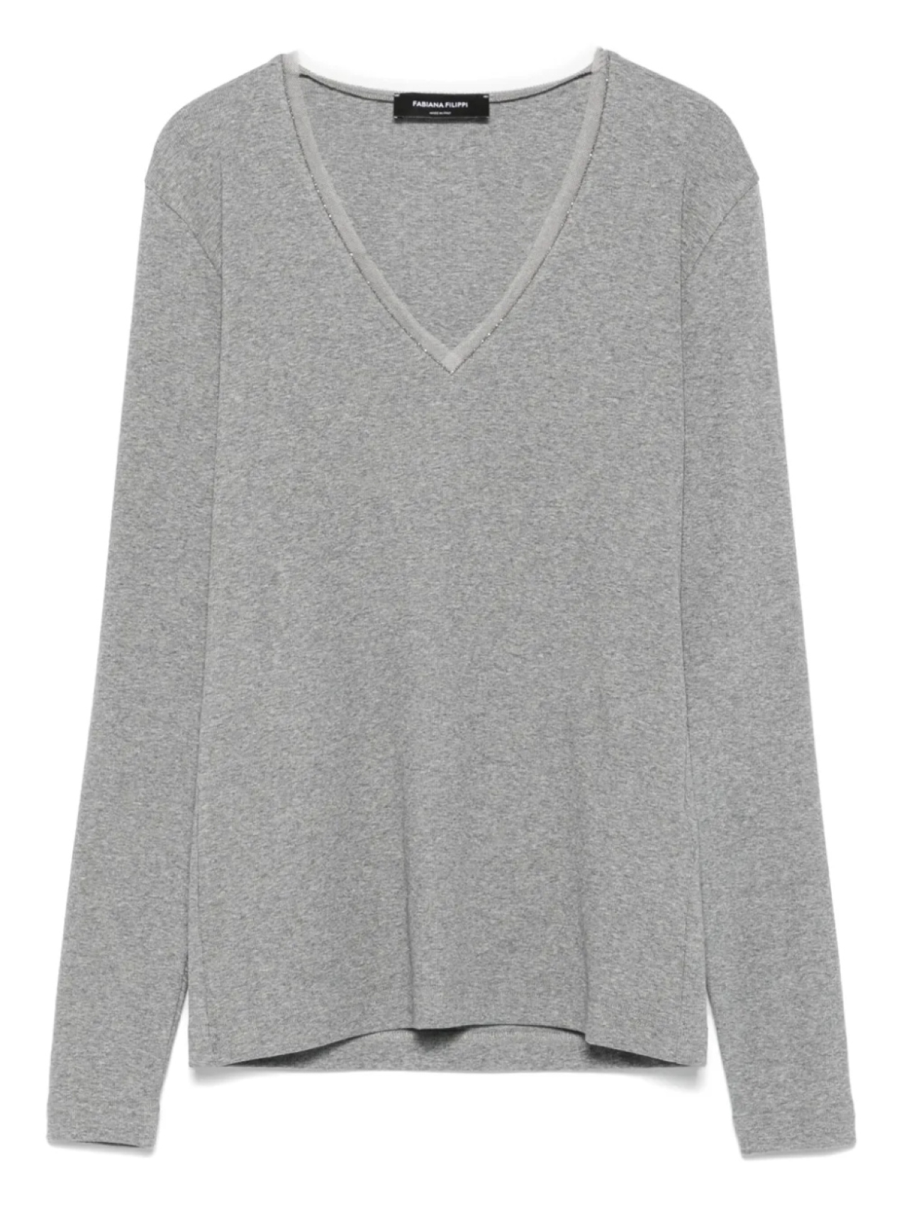 Свитер Fabiana Filippi с v-образным вырезом и длинными рукавами, серый
Свитер Fabiana Filippi с v-образным вырезом и длинными рукавами, серый