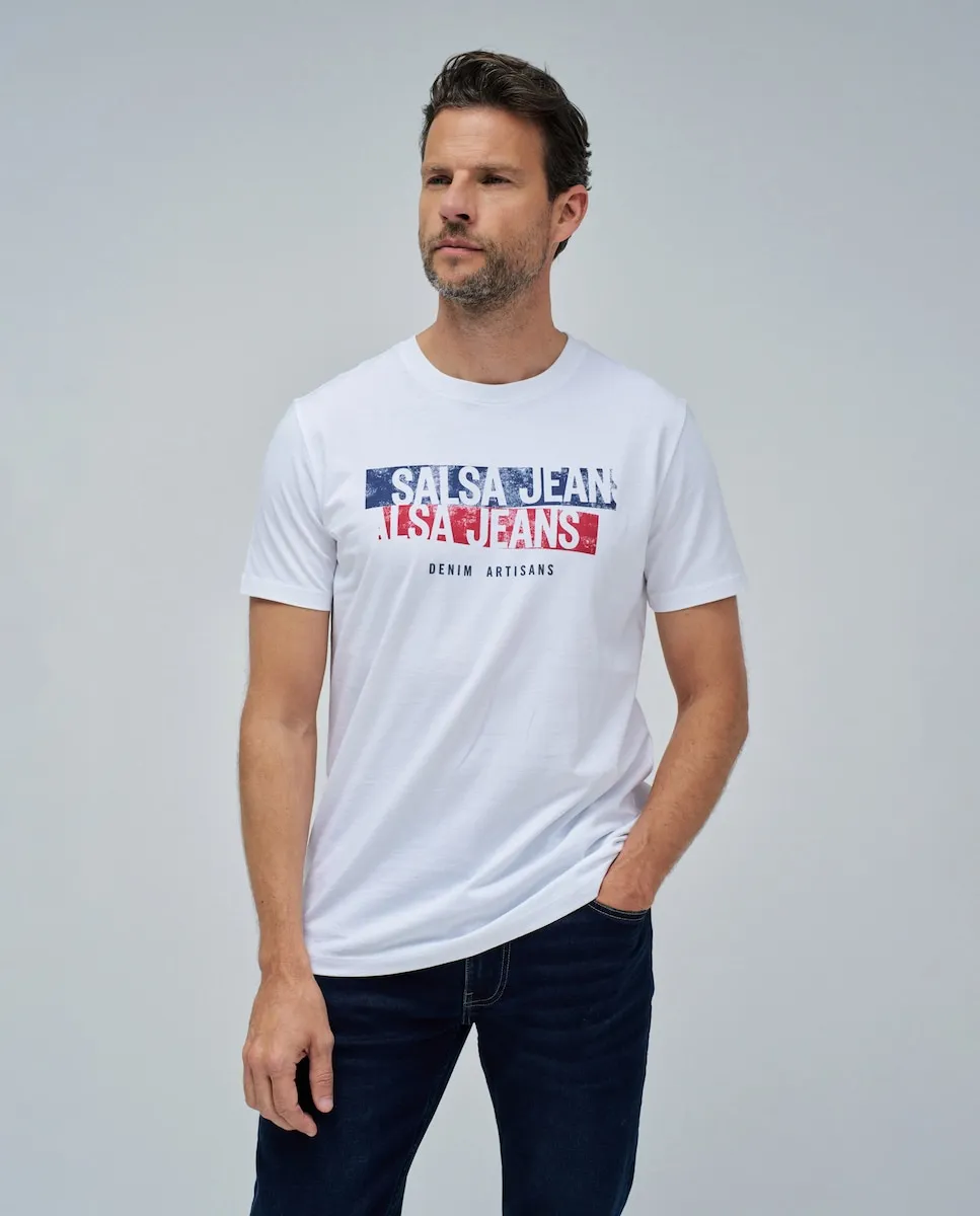 Мужская футболка с логотипом Salsa Jeans, белый
Мужская футболка с логотипом Salsa Jeans, белый