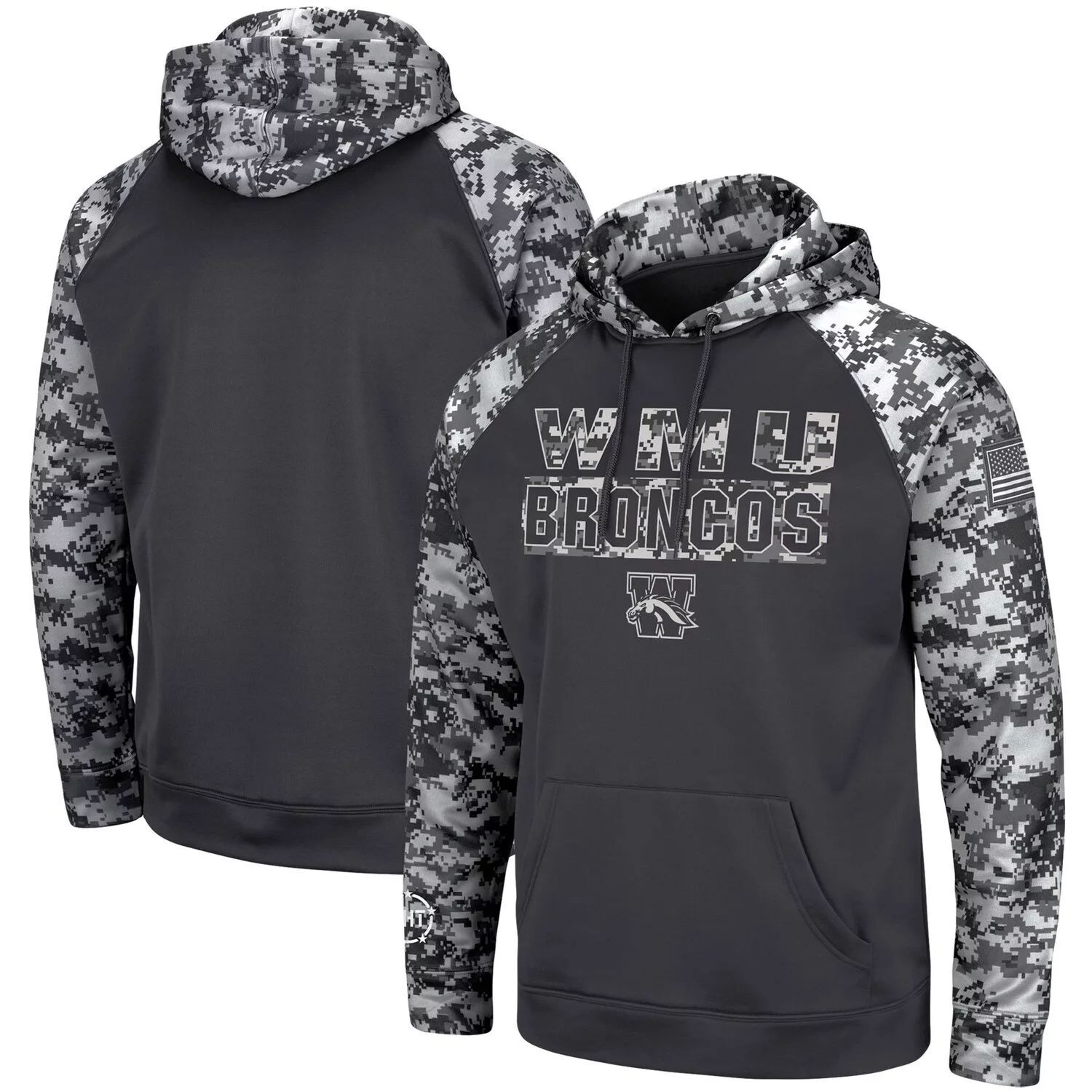 Мужской темно-серый пуловер с капюшоном Western Michigan Broncos OHT Military Appreciation Digital Camo Colosseum
Мужской темно-серый пуловер с капюшоном Western Michigan Broncos OHT Military Appreciation Digital Camo Colosseum