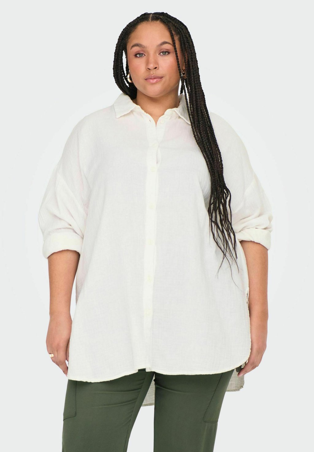 Блузка на пуговицах ONLY Carmakoma, молочный
Блузка на пуговицах ONLY Carmakoma, молочный