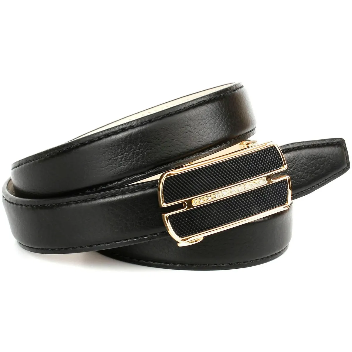 Кожаный ремень Anthoni Crown, застежка украшена стеклянными кристаллами, двухцветный вид, черный
Кожаный ремень Anthoni Crown, застежка украшена стеклянными кристаллами, двухцветный вид, черный