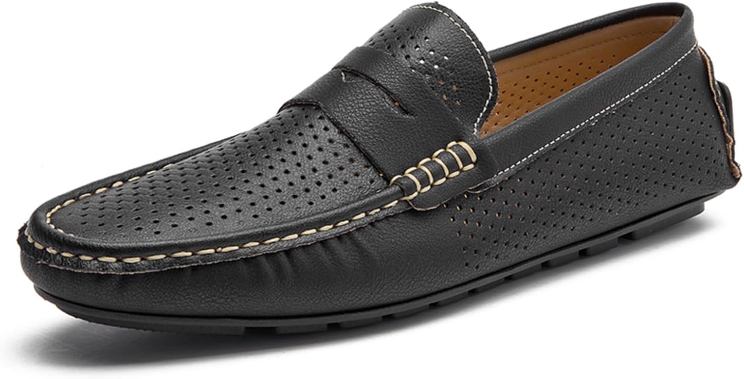 Мужские перфорированные кожаные лоферы YRZHGDL слипоны с круглым носком, мокасины, удобные, легкие, дышащие, нескользящие, прогулок, повседневной носки, офиса, работы, ботл-сапожки, черный
Мужские перфорированные кожаные лоферы YRZHGDL слипоны с круглым носком, мокасины, удобные, легкие, дышащие, нескользящие, прогулок, повседневной носки, офиса, работы, ботл-сапожки, черный