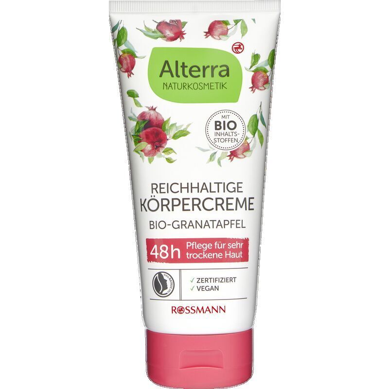 Насыщенный крем для тела с органическим гранатом и органическим маслом ши Alterra NATURKOSMETIK, 200 ml
Насыщенный крем для тела с органическим гранатом и органическим маслом ши Alterra NATURKOSMETIK, 200 ml