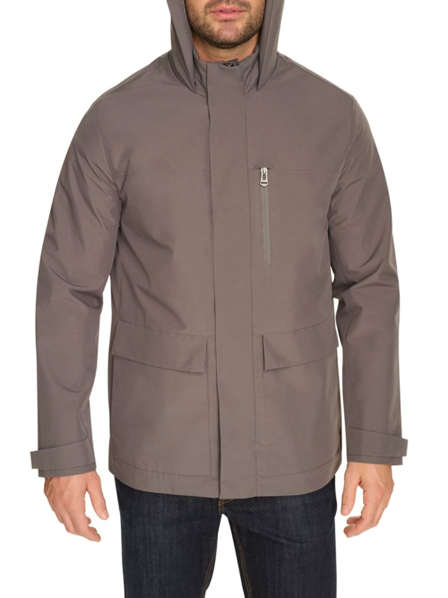 Мягкая ветровка с капюшоном от дождя Cole Haan, серый
Мягкая ветровка с капюшоном от дождя Cole Haan, серый