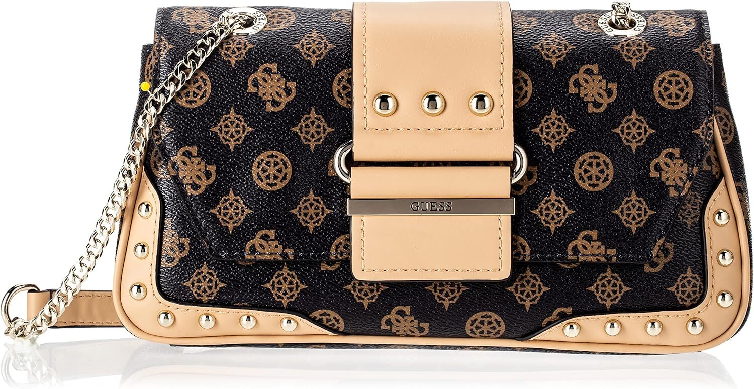 Женская сумка через плечо Guess Greta Convertible - мокко мульти 
Женская сумка через плечо Guess Greta Convertible - мокко мульти