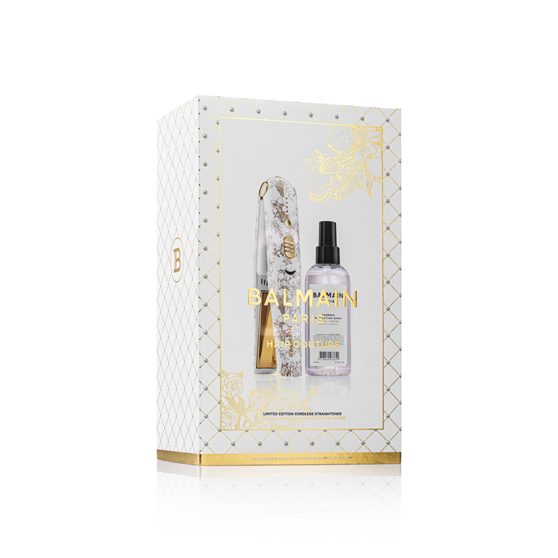 Беспроводной выпрямитель для волос + лак для волос limited edition cordless straightener & thermal protection spray Balmain Paris Hair Couture, количество 1 шт.
Беспроводной выпрямитель для волос + лак для волос limited edition cordless straightener & thermal protection spray Balmain Paris Hair Couture, количество 1 шт.