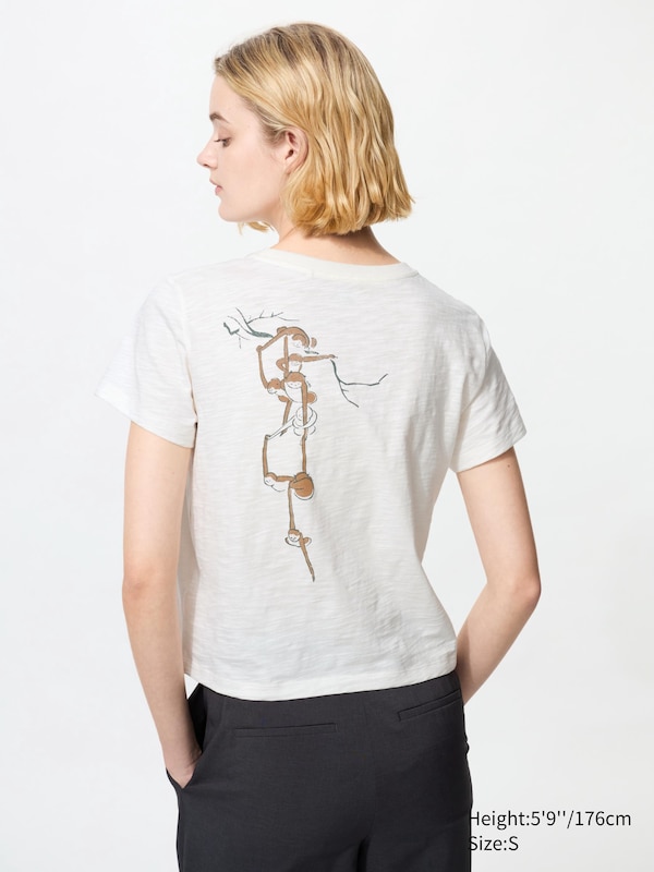 Футболка с графическим принтом Wagara ut Uniqlo, белый 
Футболка с графическим принтом Wagara ut Uniqlo, белый