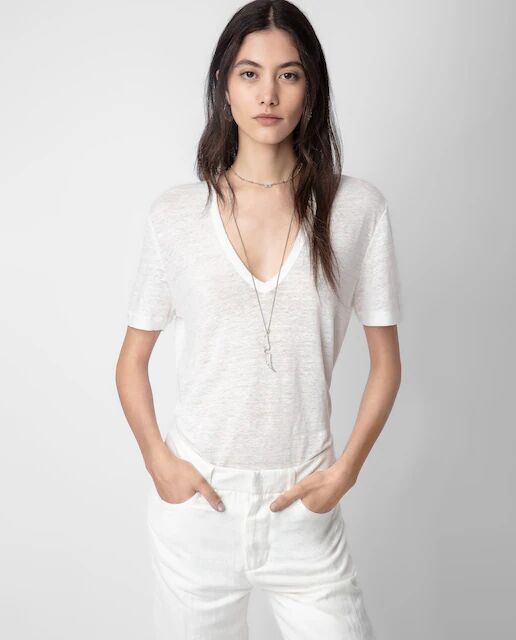 Женская футболка Wassa с короткими рукавами из 100% льна Zadig & Voltaire, белый
Женская футболка Wassa с короткими рукавами из 100% льна Zadig & Voltaire, белый