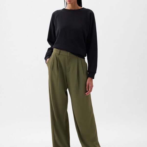 Широкие брюки с высокой талией и вытачками Gap, зеленый
Широкие брюки с высокой талией и вытачками Gap, зеленый