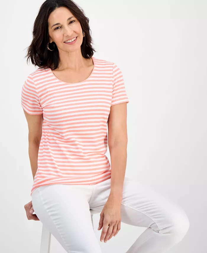 Петит топ с круглым вырезом и простой полоской, вязаный Style & Co, розовый
Петит топ с круглым вырезом и простой полоской, вязаный Style & Co, розовый