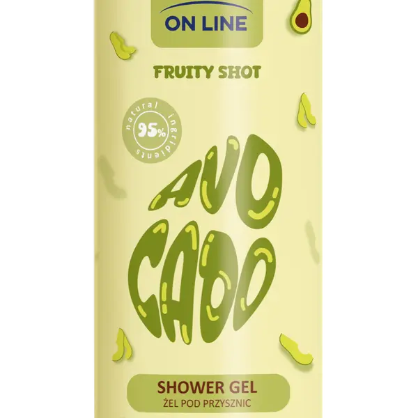 Гель для душа Авокадо, 390 мл On Line Fruity shot 
Гель для душа Авокадо, 390 мл On Line Fruity shot