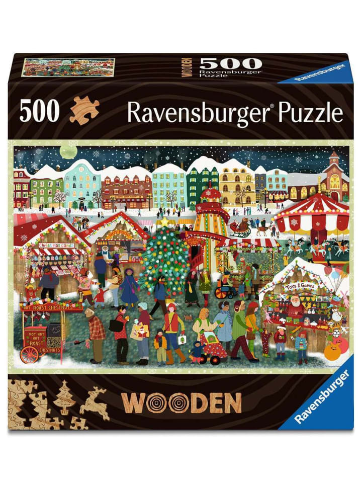 Пазл Ravensburger из 500 деталей, рождественский рынок в цвете
Пазл Ravensburger из 500 деталей, рождественский рынок в цвете