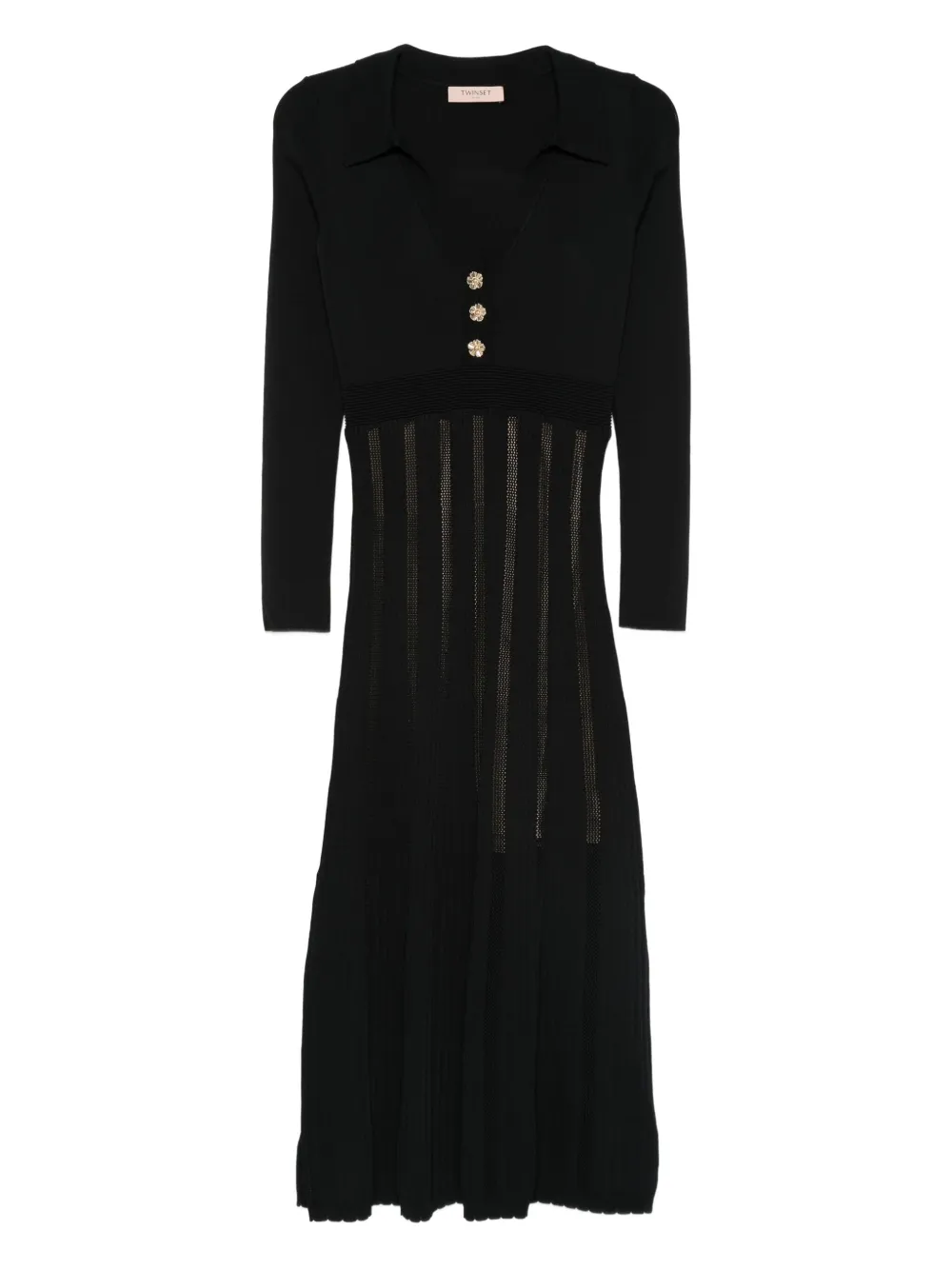 Платье миди с декоративными пуговицами Twinset, черный
Платье миди с декоративными пуговицами Twinset, черный