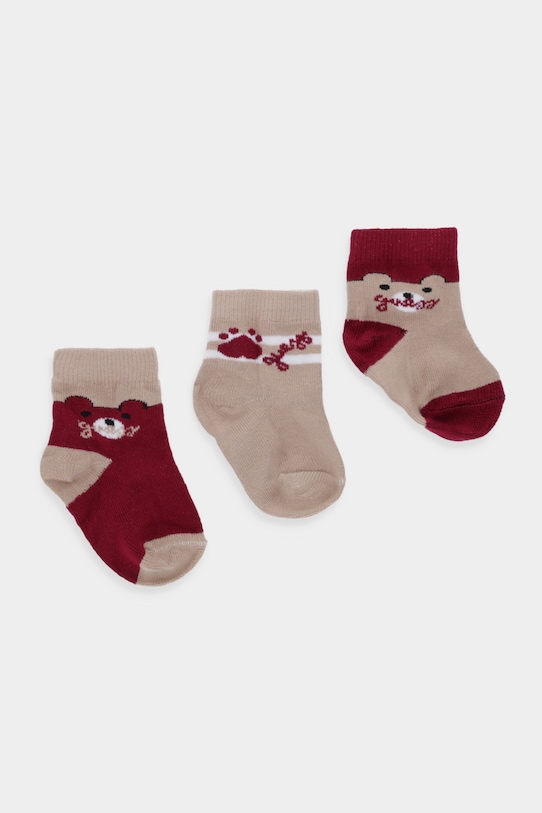 3 пары детских носков Guess, коричневый
3 пары детских носков Guess, коричневый
