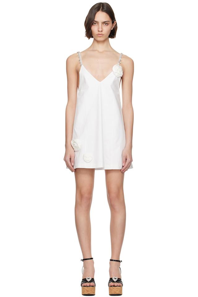 Кристальное розеточное мини-платье из поплина Area, белый
Кристальное розеточное мини-платье из поплина Area, белый