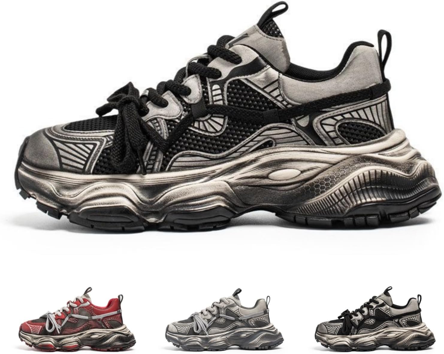 Мужские модные кроссовки MACEFIL с ретро-платформой, стильные Y2K, кроссовки типа «папа», дышащая сетка, спортивные повседневные обувь для мужчин, черный
Мужские модные кроссовки MACEFIL с ретро-платформой, стильные Y2K, кроссовки типа «папа», дышащая сетка, спортивные повседневные обувь для мужчин, черный