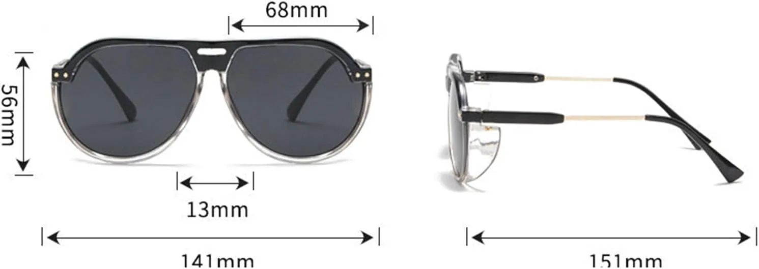 Солнцезащитные очки-пилот в стиле ретро для женщин и мужчин, с большой оправой и боковыми щитками, модные солнцезащитные очки для вождения S67 helena, Yellow
Солнцезащитные очки-пилот в стиле ретро для женщин и мужчин, с большой оправой и боковыми щитками, модные солнцезащитные очки для вождения S67 helena, Yellow