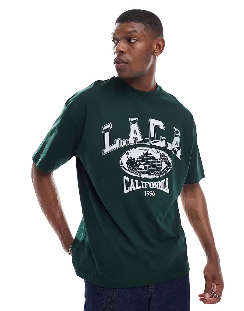 Футболка свободного кроя ASOS DESIGN с университетской графикой темно-зеленого цвета
Футболка свободного кроя ASOS DESIGN с университетской графикой темно-зеленого цвета
