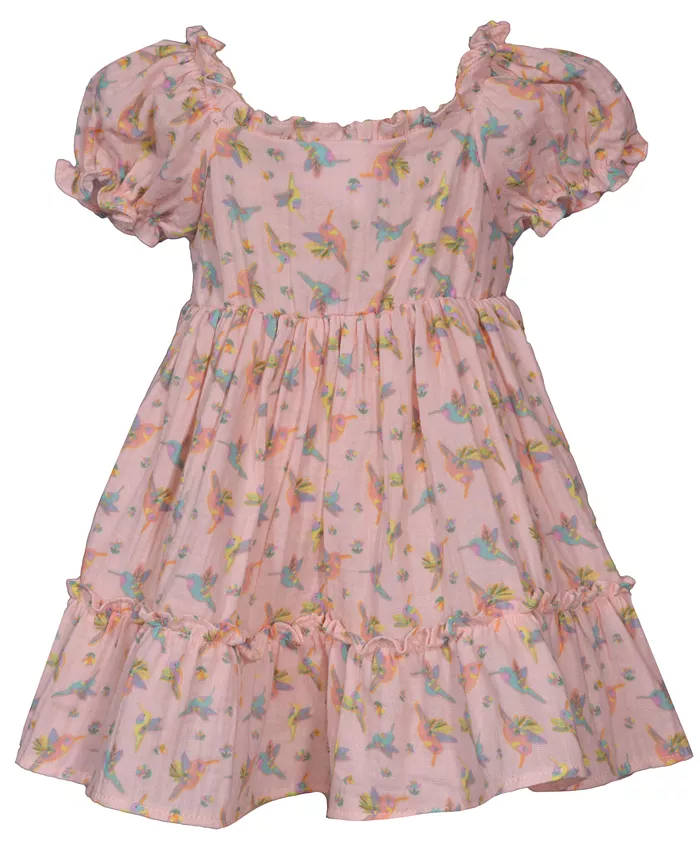 Платье для девочки с вышивкой колибри и сборками Bonnie Baby
Платье для девочки с вышивкой колибри и сборками Bonnie Baby