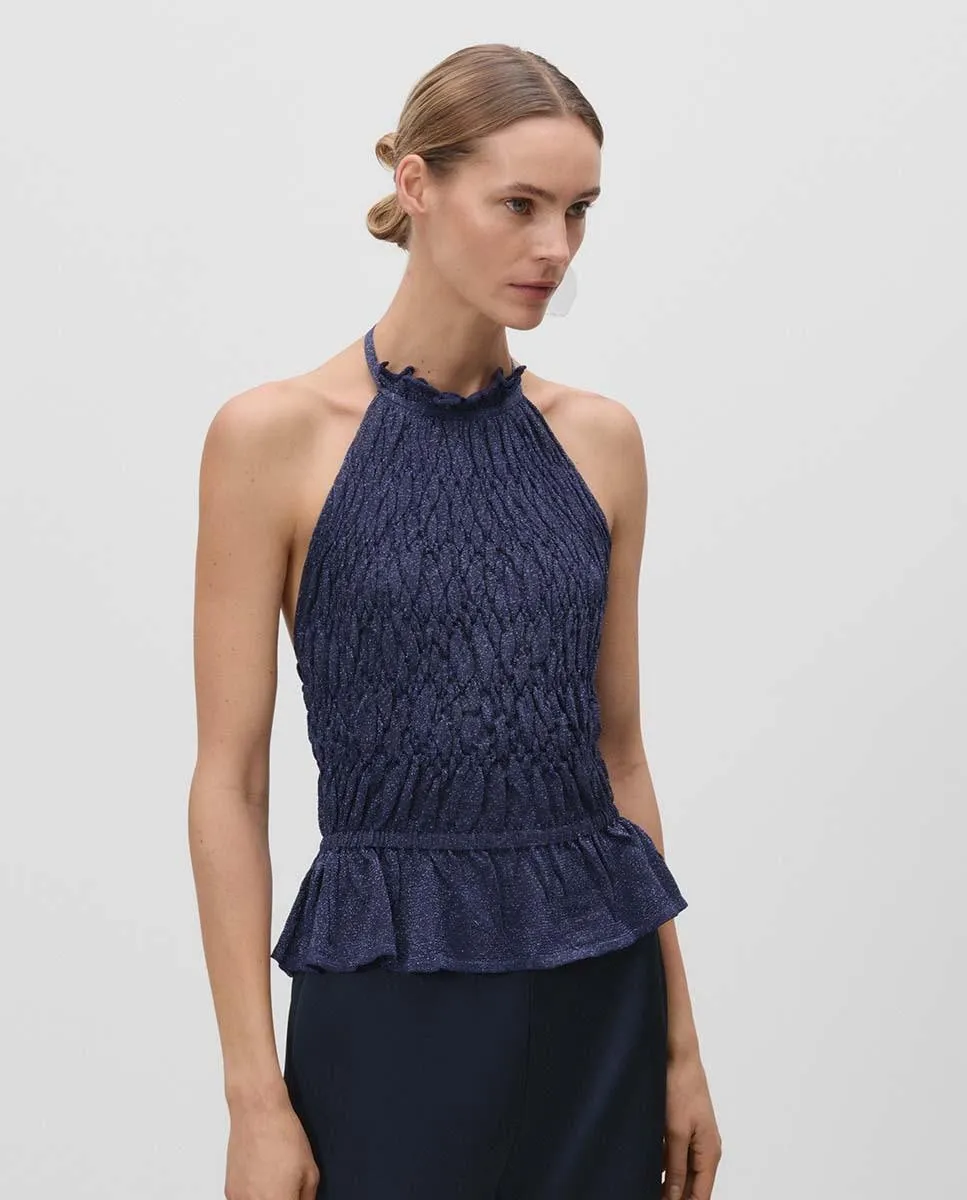 Женский топ из лайкры Simorra, темно-синий 
Женский топ из лайкры Simorra, темно-синий