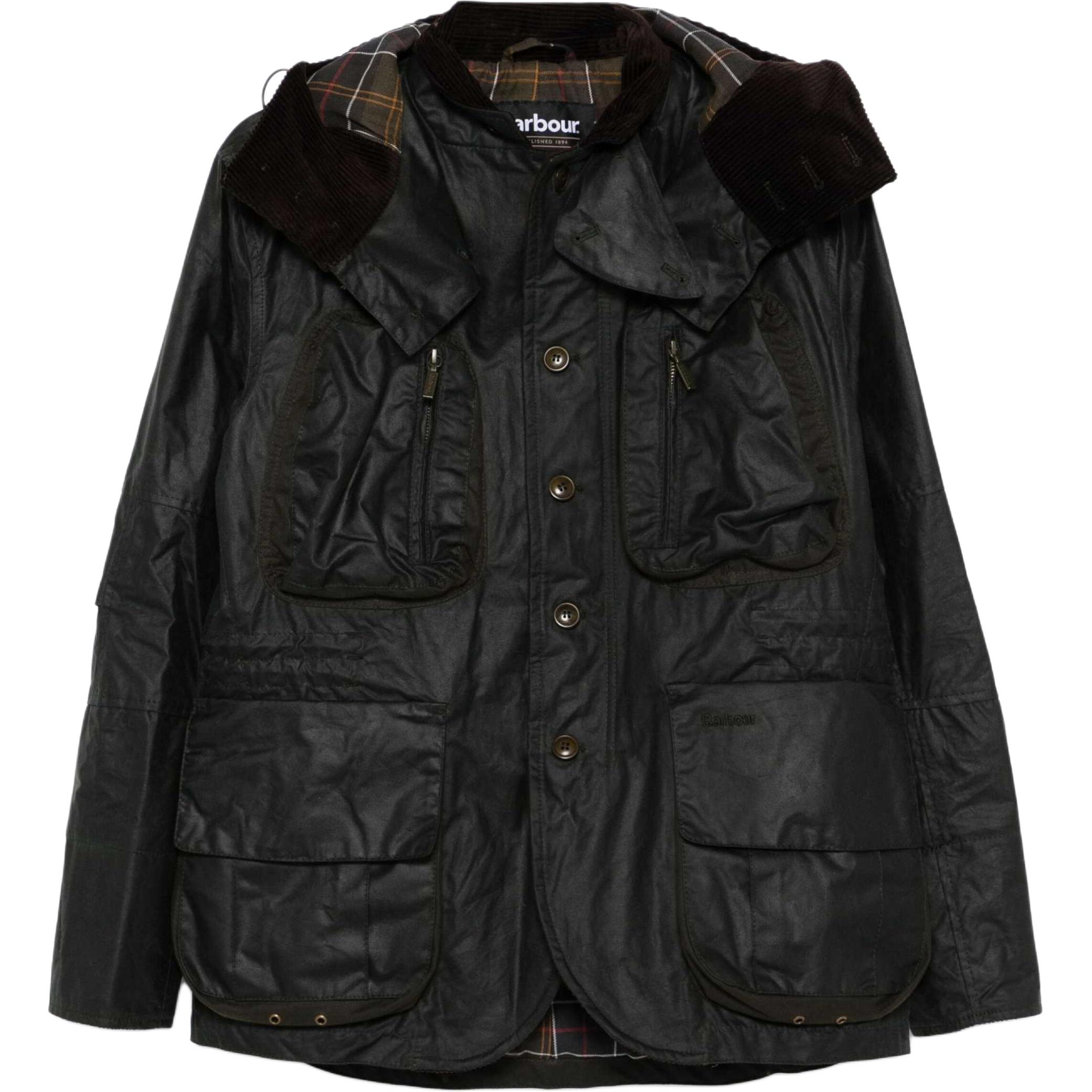 Куртка Outland с капюшоном из вощеной ткани Barbour, темный зеленый
Куртка Outland с капюшоном из вощеной ткани Barbour, темный зеленый