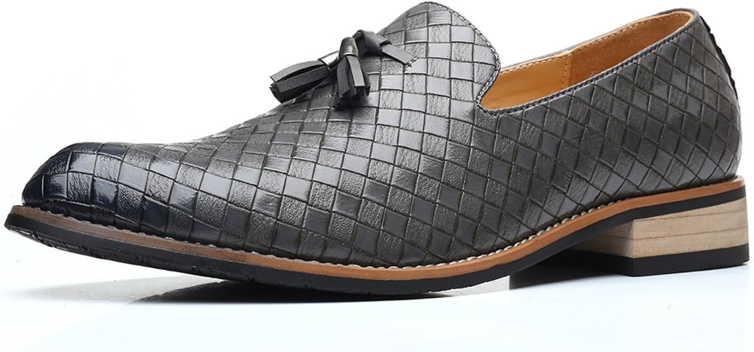 Мужские лоферы Netehadi с плетеным кожаным узором, слипоны с кисточками, низкий каблук, легкие, мягкие и удобные, формальная обувь для работы, офиса, бизнес-вечеринок и свадеб, серый
Мужские лоферы Netehadi с плетеным кожаным узором, слипоны с кисточками, низкий каблук, легкие, мягкие и удобные, формальная обувь для работы, офиса, бизнес-вечеринок и свадеб, серый