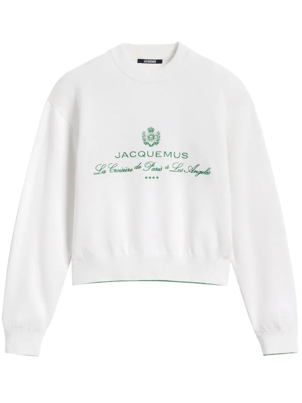 Толстовка с вышитым логотипом JACQUEMUS, белый
Толстовка с вышитым логотипом JACQUEMUS, белый