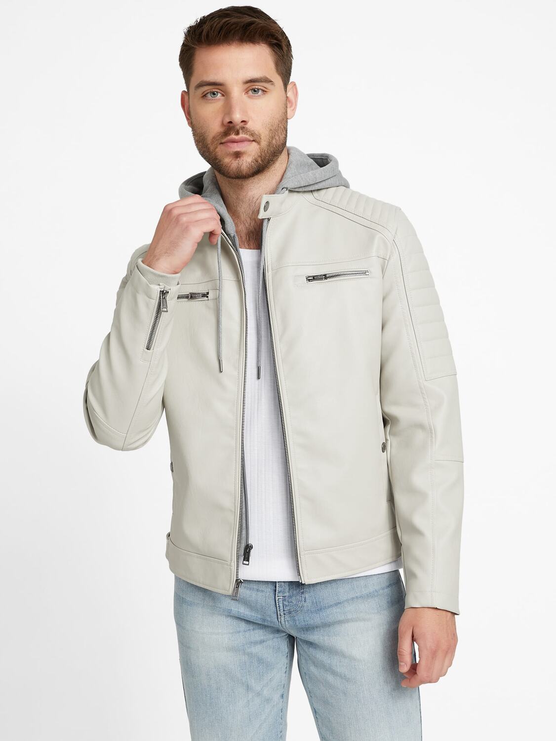 Куртка David из искусственной кожи с капюшоном Guess Factory, цвет Vintage White
Куртка David из искусственной кожи с капюшоном Guess Factory, цвет Vintage White