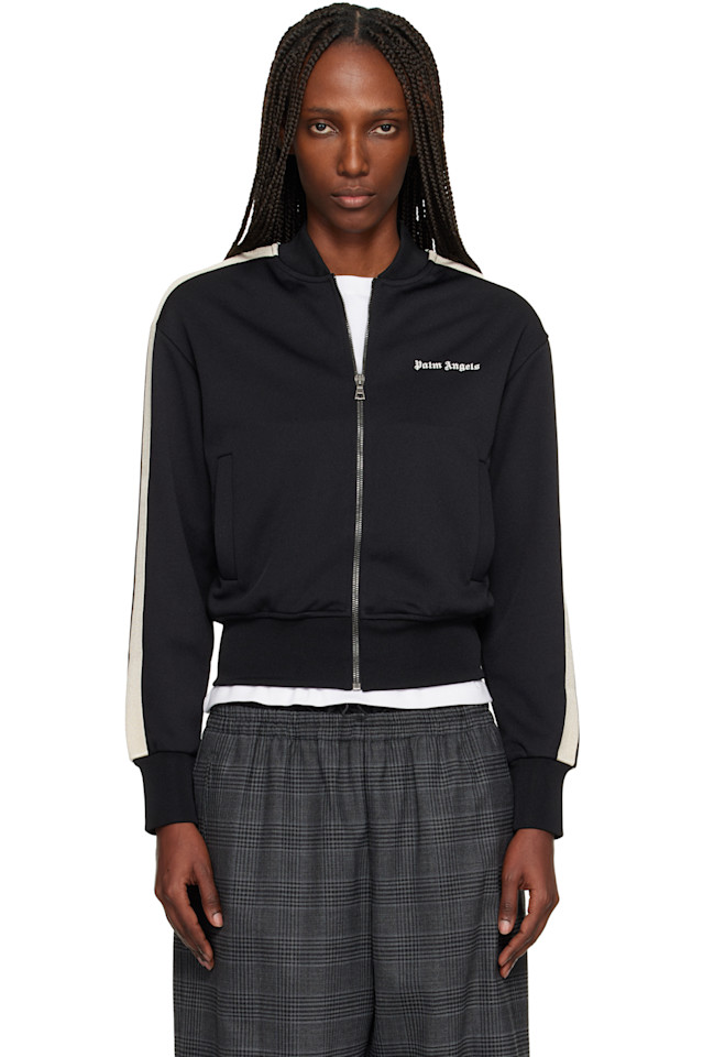 Palm Angels Черная классическая спортивная куртка-бомбер с логотипом
Palm Angels Черная классическая спортивная куртка-бомбер с логотипом