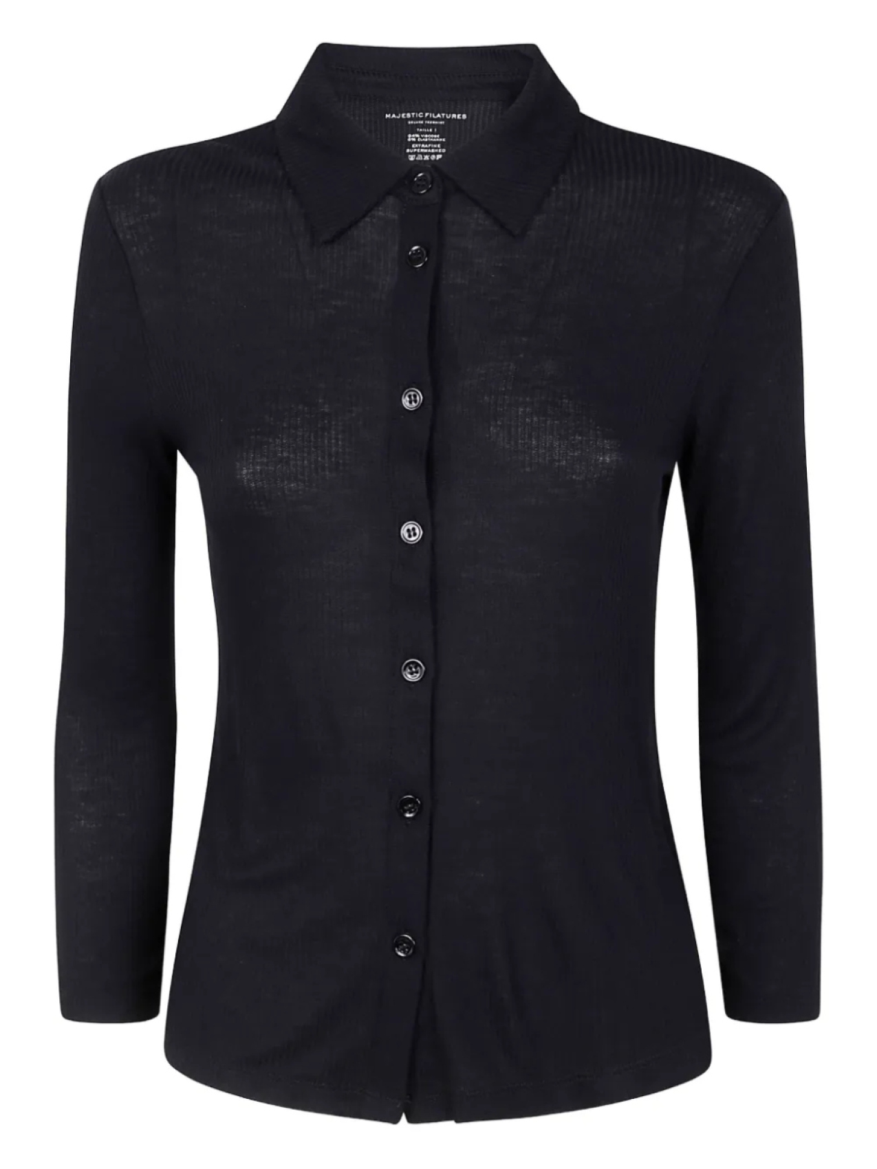 Рубашка из трикотажного полотна Majestic Filatures, черный
Рубашка из трикотажного полотна Majestic Filatures, черный