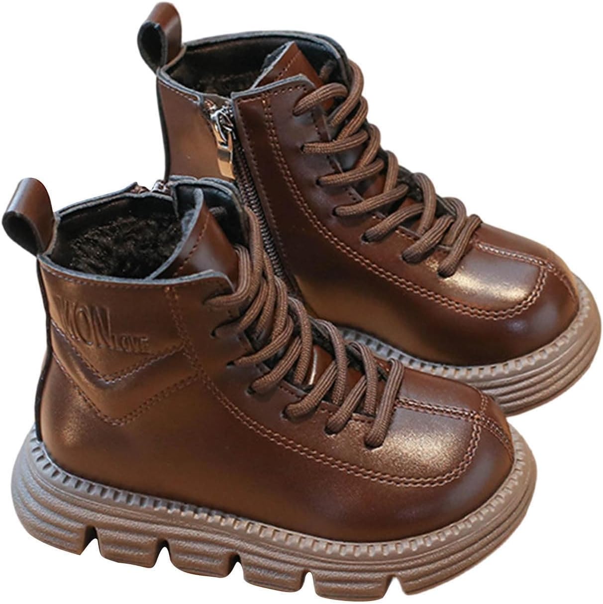 Девочковые теплые ботинки на меху, плотные, с шнуровкой и боковой молнией, зимние модные термоботинки короткие Generic, Brown
Девочковые теплые ботинки на меху, плотные, с шнуровкой и боковой молнией, зимние модные термоботинки короткие Generic, Brown