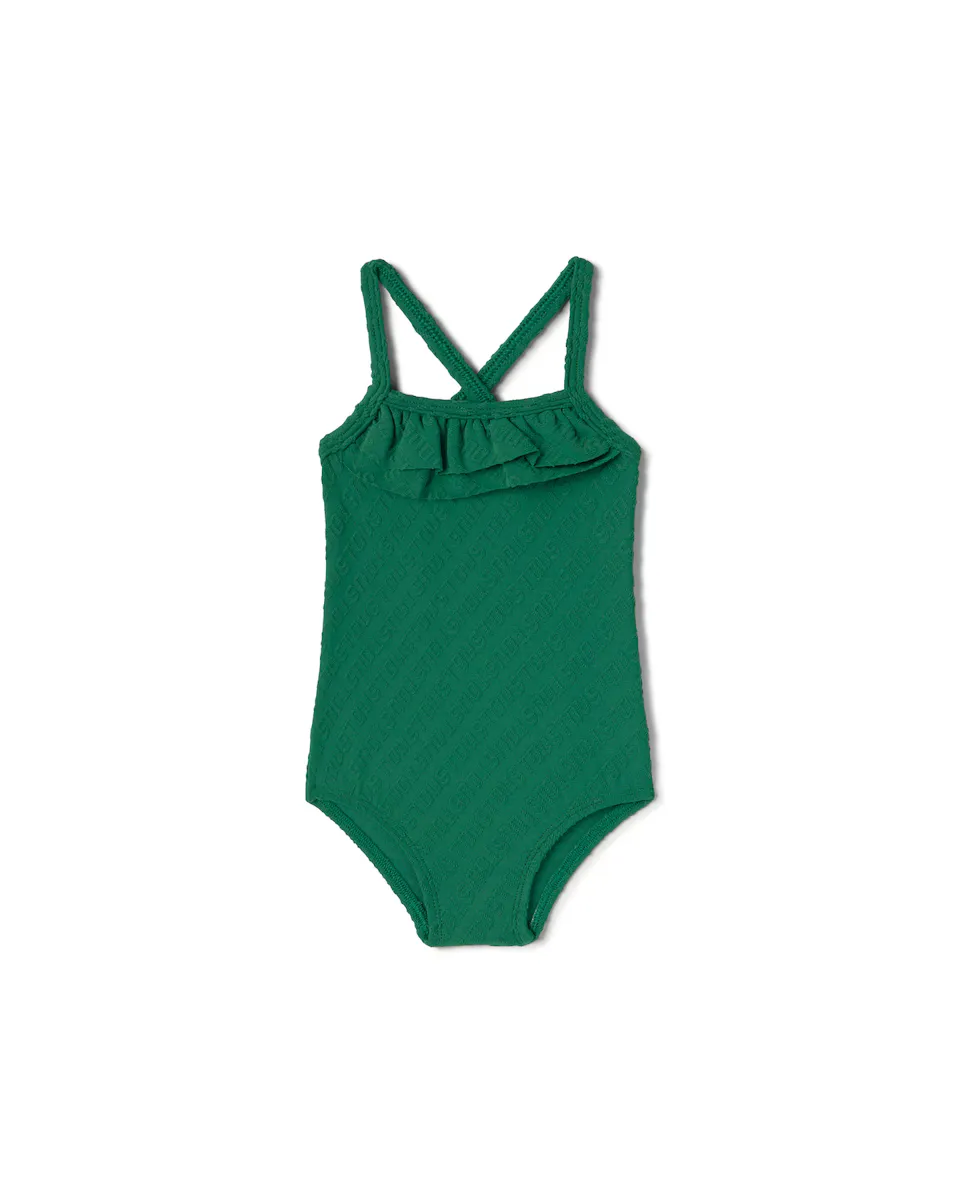 Купальник для девочки с перекрещенными бретелями и жаккардовым логотипом Tous, зеленый
Купальник для девочки с перекрещенными бретелями и жаккардовым логотипом Tous, зеленый