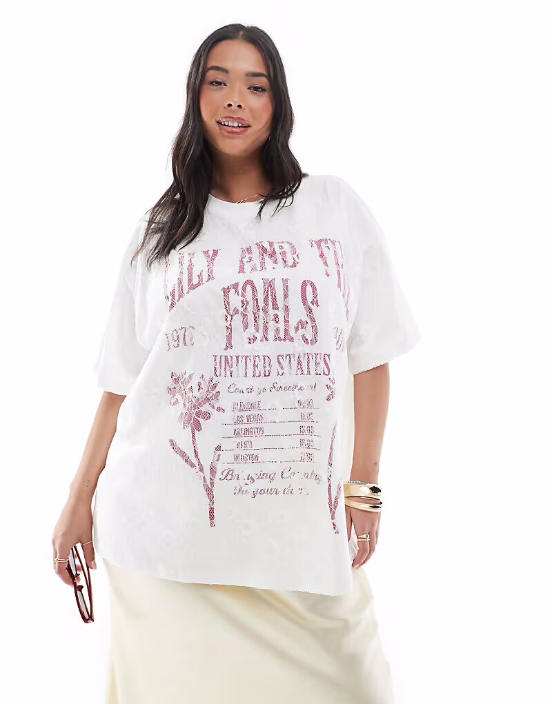 Футболка свободного кроя ASOS DESIGN Curve с полосатым принтом и кружевной накладкой белого цвета ASOS Curve
Футболка свободного кроя ASOS DESIGN Curve с полосатым принтом и кружевной накладкой белого цвета ASOS Curve